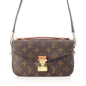 Louis Vuitton Metis Pochette EW Monogram Canvas Shoulder Bag Brown